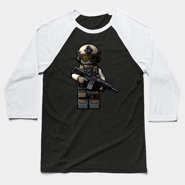 Tactical LEGO Baseball T-Shirt by Rawlifegraphic